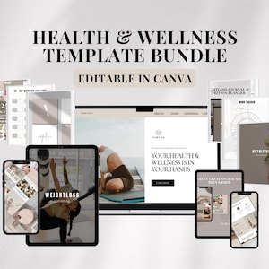 Health Coach Templates Wellness Instagram Templates Fitness Social Media Yoga Website Template Fitness Logo Template Nutrition Planner