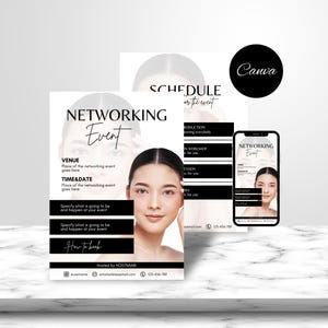 Event Flyer Templates Networking Flyer Design Editable Women&#39;s Empowerment Flyer Boss Babe Conference Canva Event Flyer Business Event Flyer