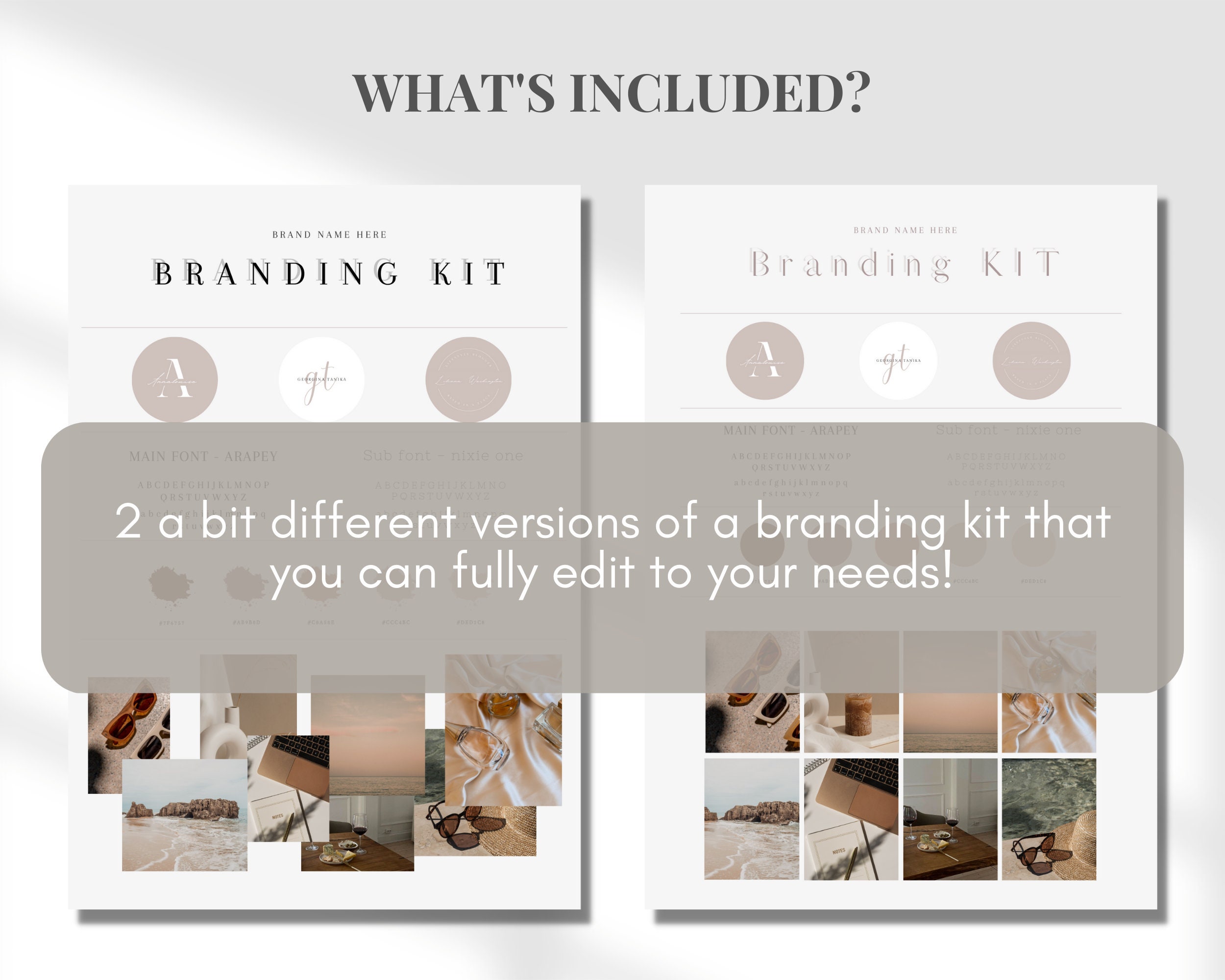 Brand Kit Template Brand Board Template Premade Branding Etsy