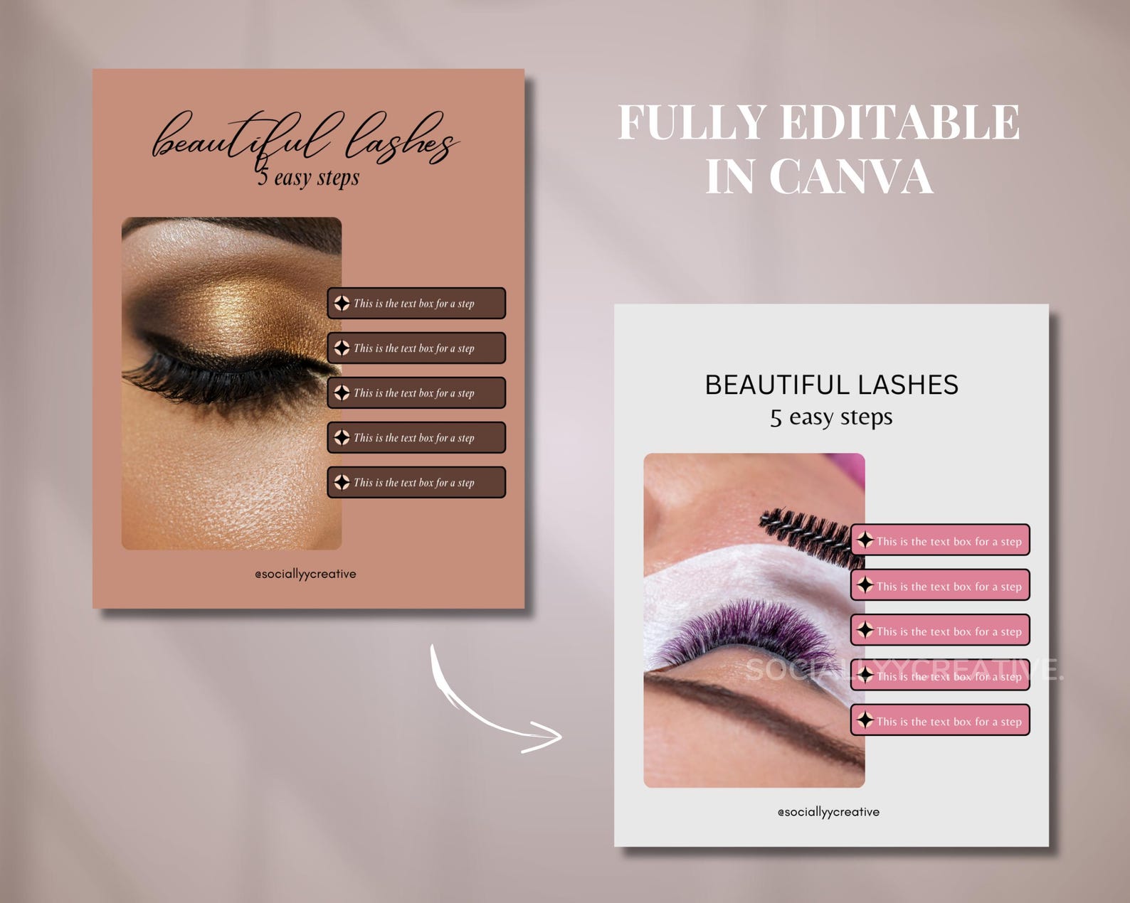 Beauty Instagram Template Bundle Lip Filler Social Media Lash ...
