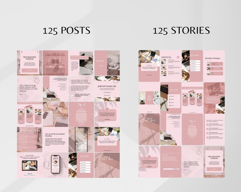 Pink Virtual Assistant Instagram Template Virtual Assistant Social ...