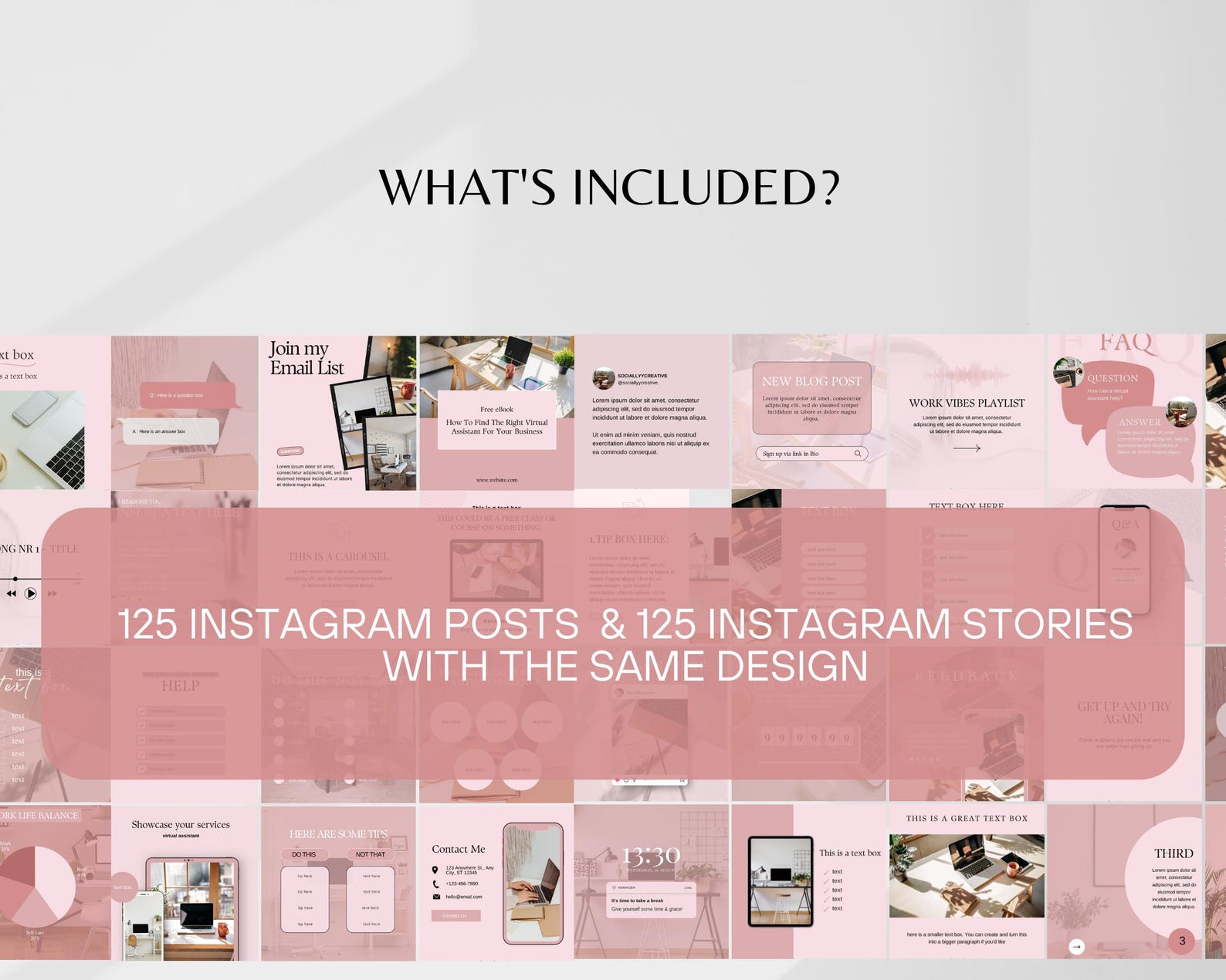 Pink Virtual Assistant Instagram Template Virtual Assistant Social ...