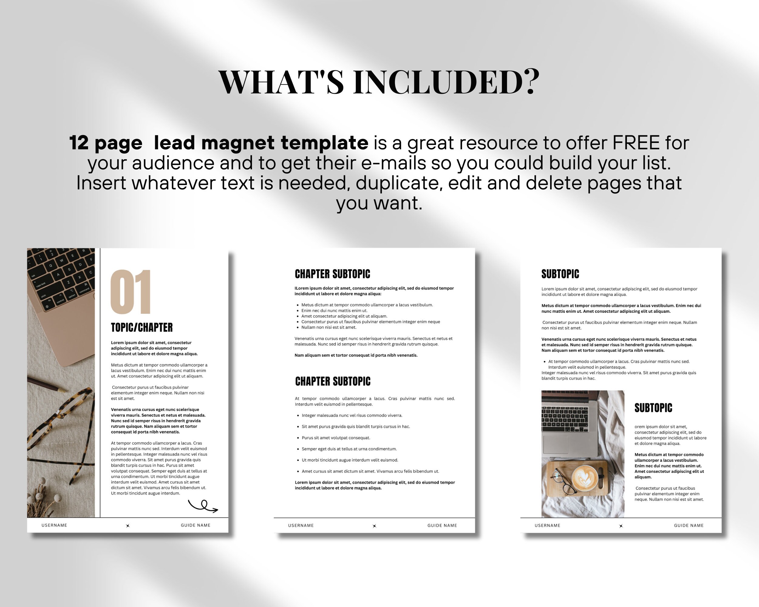 Editable Lead Magnet Template Canva Freebie Template Email Marketing ...