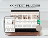Social Media Planner Excel Spreadsheet| Digital Weekly Content Calendar | Weekly Planner | Weekly Social Planner | Social Media Tracker