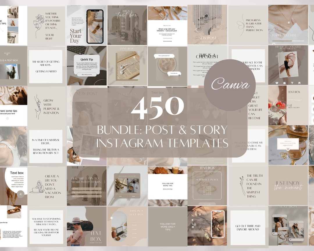 450 Beige Instagram Templates | Beige Social Media Canva Templates ...