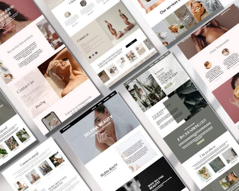 Custom Website Small Business Canva Website Template Business One Page ...