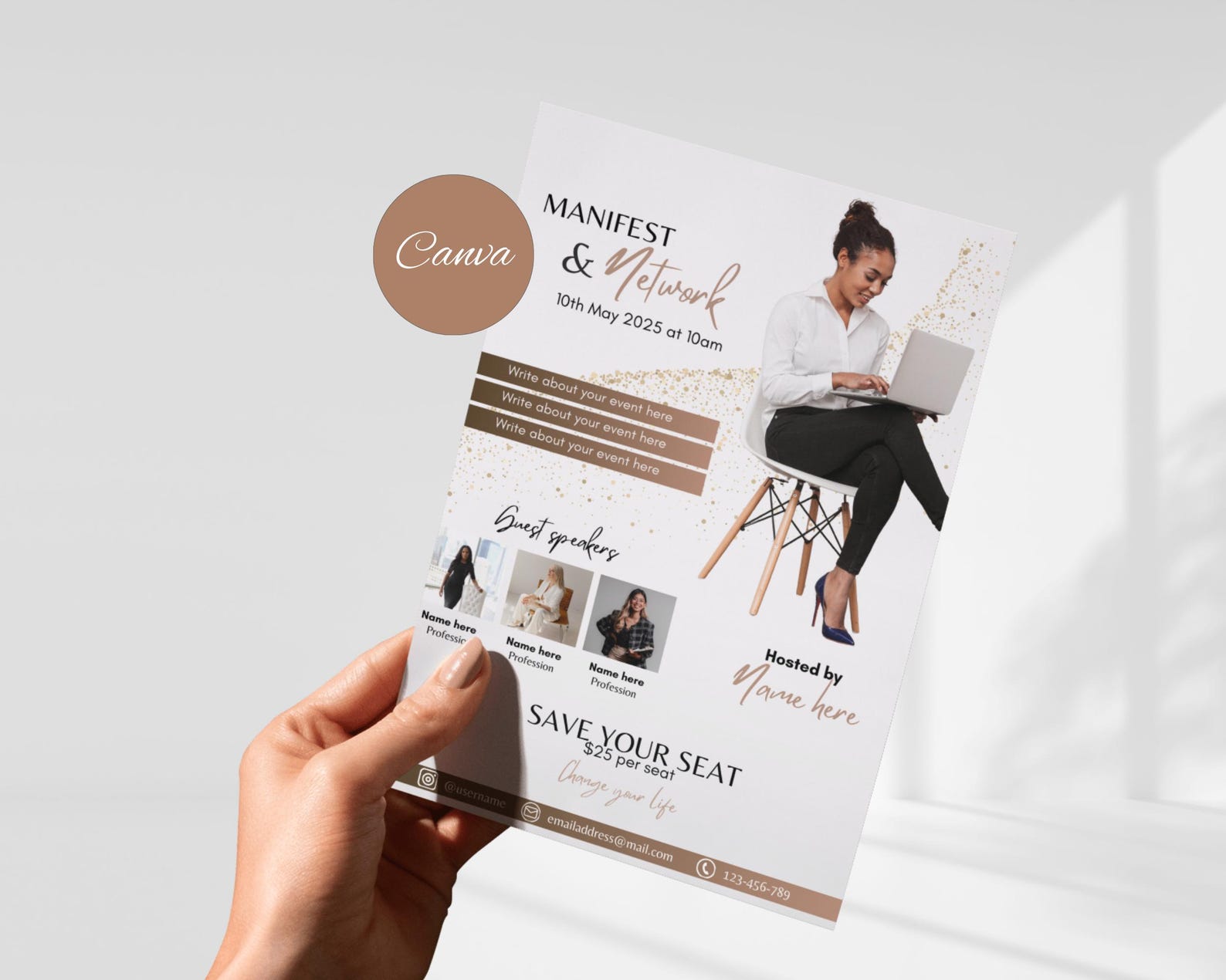 Event Flyer Templates Networking Flyer Design Editable Women's ...