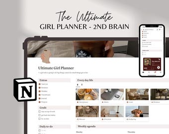 2026 Ultimate Girl Planner Notion Planner Aesthetic All In One Notion Planner Student Dashboard Editable Girl Notion Planner AHDH Notion