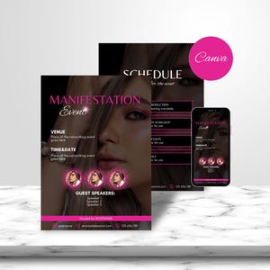 Flyer Templates Networking Flyer Design Editable Event Flyer Template Boss Babe Flyer Conference Flyer Canva Flyer Business Event Flyer