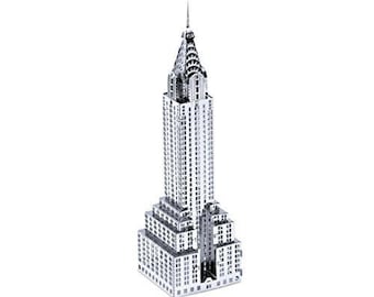 Chrysler Building Buildings Landmarks Monuments Metal Model Kit 3d Puzzle Gadget Fathers Valentines Day Gift Idea