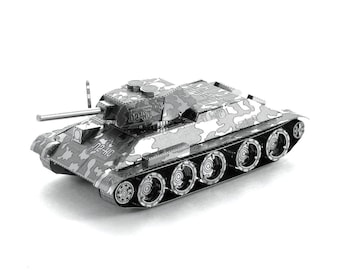 T-34 Tank Militair voertuig Metaal Hobby Craft Model Kit 3d Puzzel Gadget Vaders Kerstdag Cadeau-idee