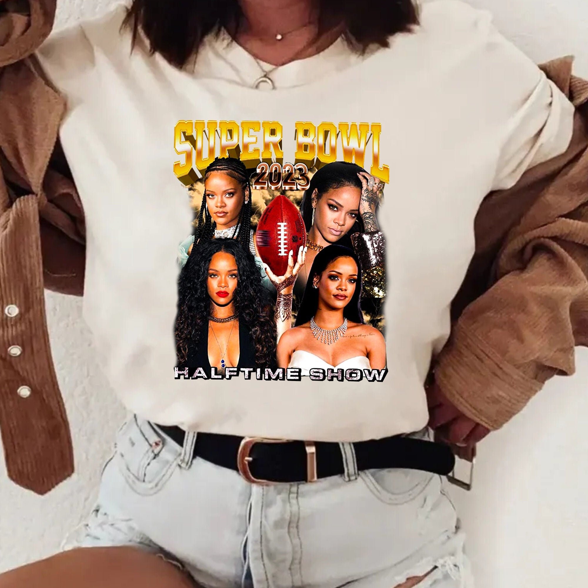 Discover Rihanna Super Bowl Rihanna Football T-Shirt