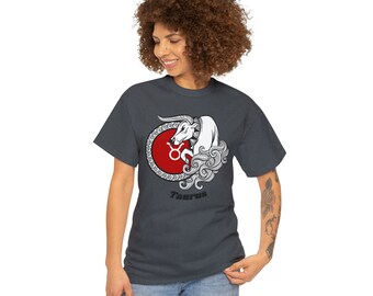 T-shirt Taurus in cotone pesante unisex