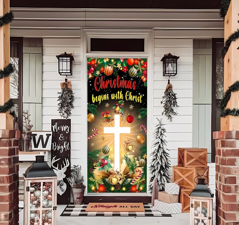 Merry Christmas Door Cover Merry Christmas Door Covers Etsy