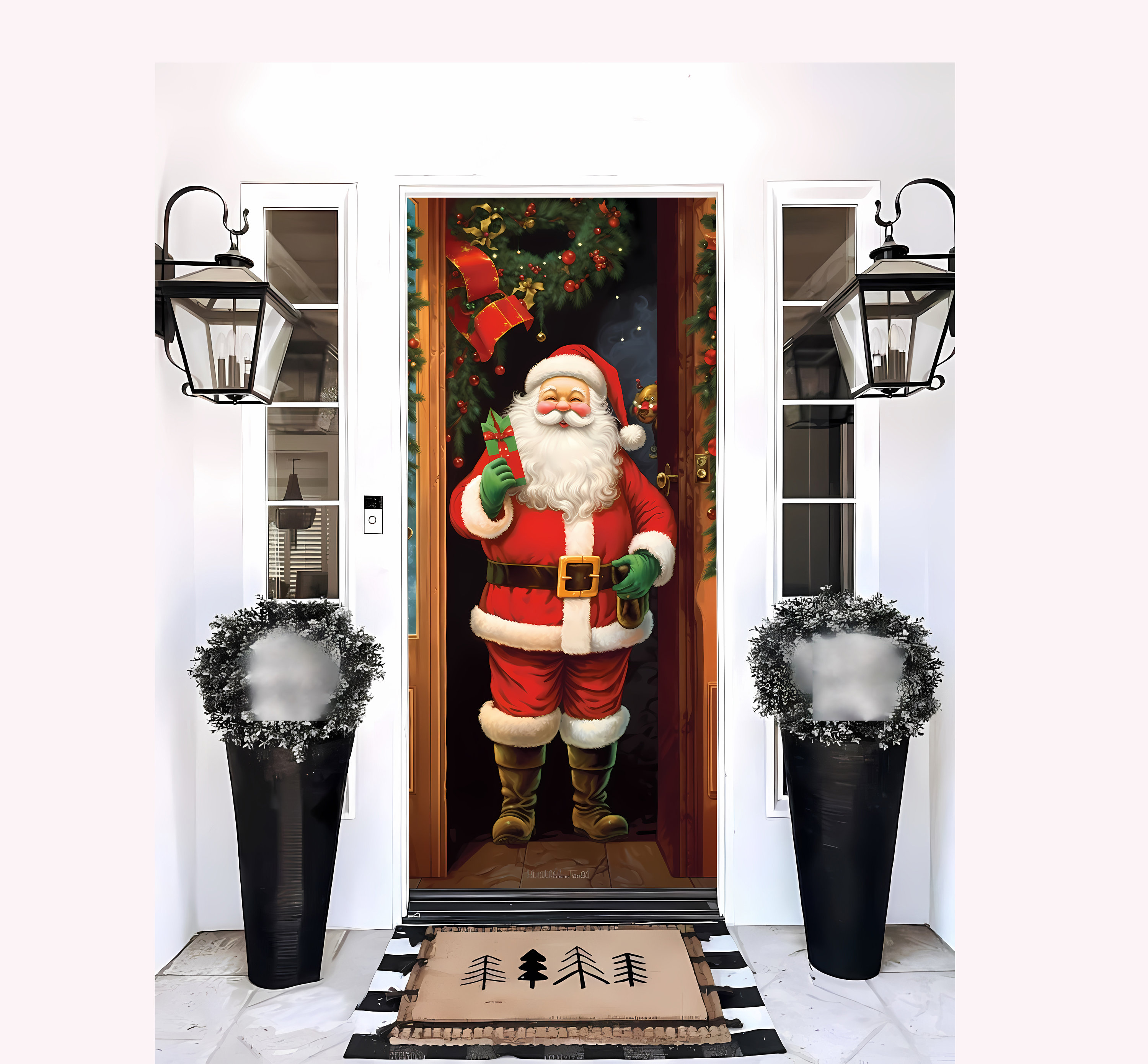 Discover Santa Ring a Bell Self-Adhesive Door Cover Sticker