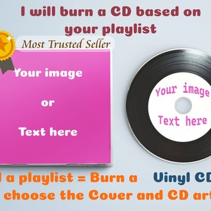 Custom Vinyl CD Mixtape - Personalized Music | gift for couples | personalised cd and jewel case printed
