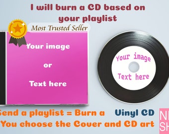 Custom Vinyl CD Mixtape - Personalized Music | gift for couples | personalised cd and box printed