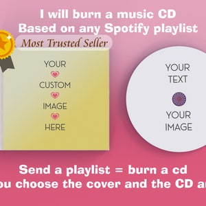 Custom CD playlist and jewel case | gift for couples | personalised cd and box printed
