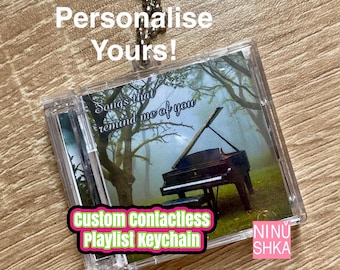 Custom NFC Playlist Keychain – Personalized Music Album Keychain