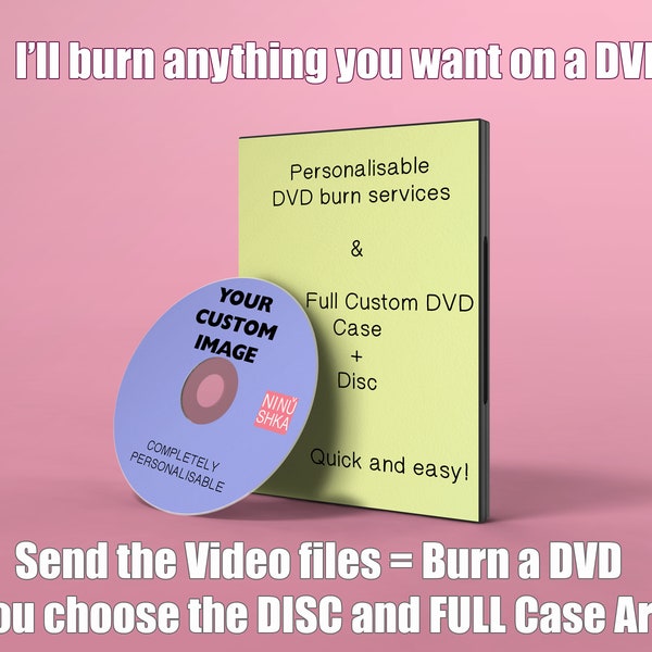 Your Custom DVD & Case - Any Video DVDs burning service, Fast and Hassle-Free!