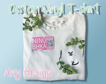 Maglietta in vinile personalizzata fatta a mano: design personalizzato