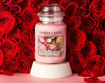 Yankee Candle Scented Candle | Fresh Cut Roses Large Jar Candle | Long Burning Candles: up to 150 Hours |