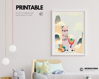 Alpaka Kinderposter