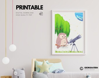 Eulen Kinderposter