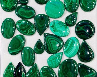 Malachite Lot, Bulk Malachite, Gemstone, Malachite Stone, Gemstone Lot, Malachite Stone, Malachite Cab, Gemstone Cabochon, Healing Stone