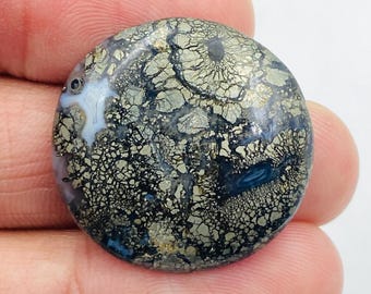 Markasit Cabochon | Natürlicher metallischer Pyrit Edelstein | Gothic & Steampunk Schmuckstein |Vintage-inspirierte Schmuckversorgung