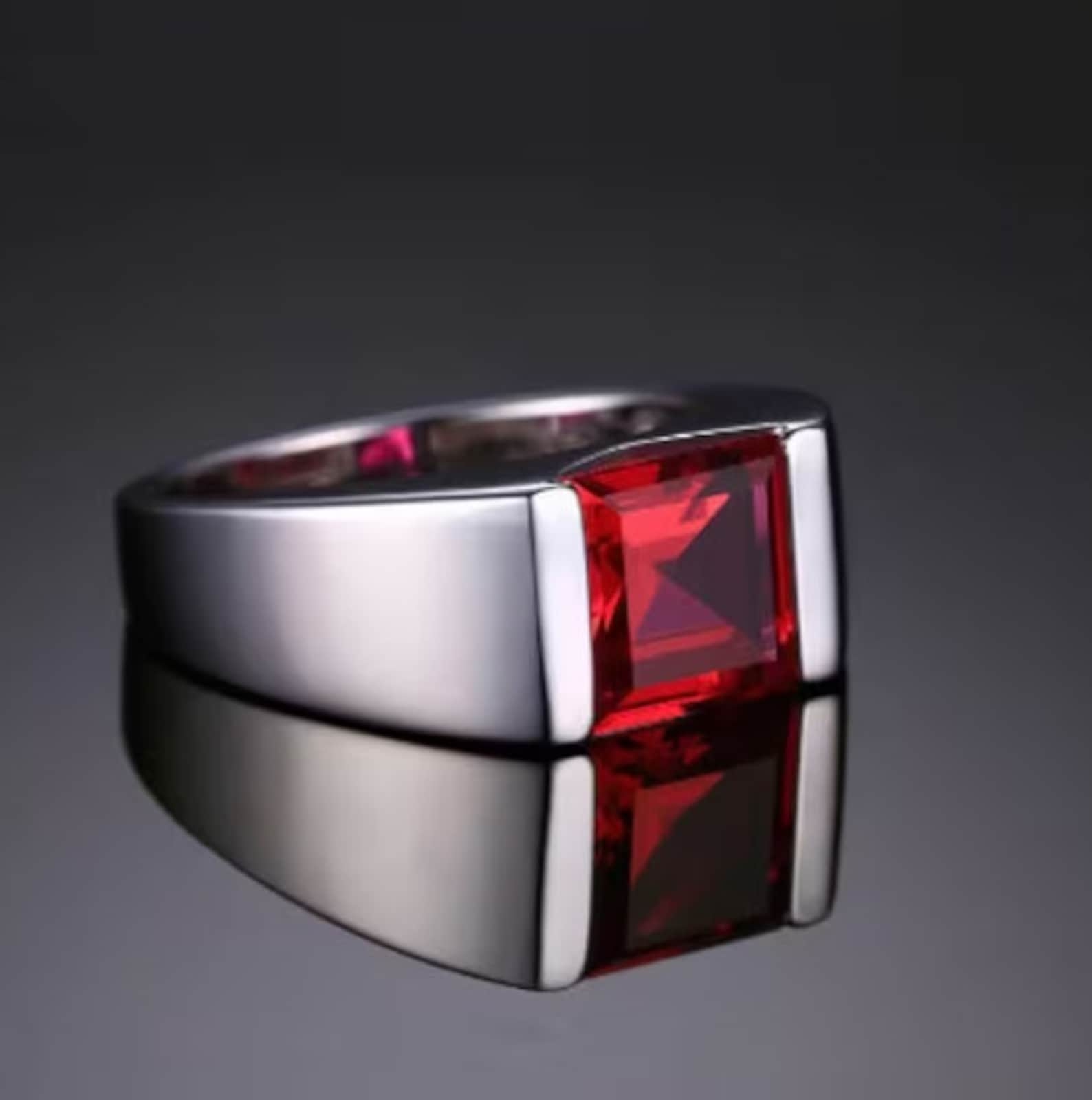 Natural Men's Ring, 925 Sterling Silver Ring, Valentine Day Gift — free download