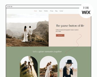 Plantilla de sitio web Wix – Tema Wix para fotógrafo, artista o diseñador – Sitio web de fotografía, diseño de sitio web moderno, fotografía boho