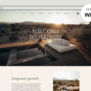 Wix Website Template – Wix Coach Theme, Social Media Manager Website Template – Modern Website Design, Aesthetic and Boho Design, Web Design