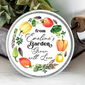 Personalized Garden Stickers, Canning Mason Jar Stickers, Personalized Food Gift Stickers, Custom Jar Label, From the Kitchen Of Stickers