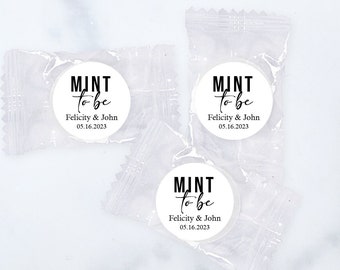 Mint to Be Wedding Stickers, Wedding Mint Favor Stickers, Custom Wedding Mint Labels, Personalized, Printed Stickers, 108 sticker labels