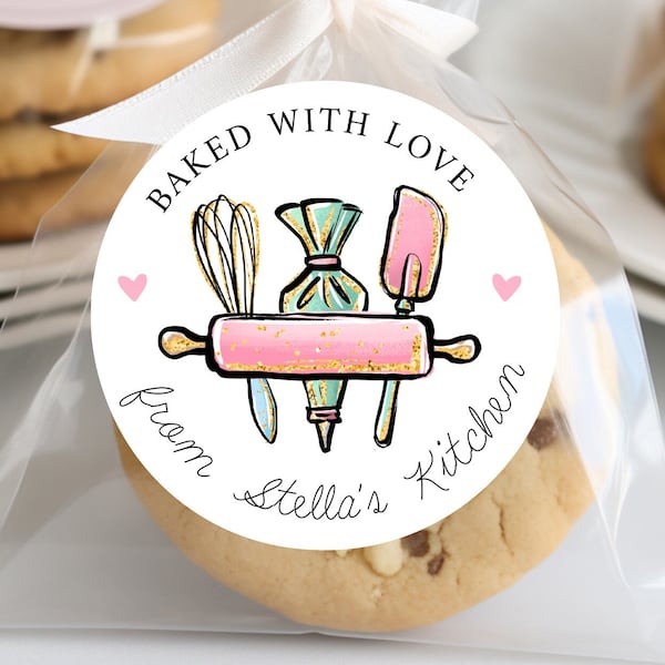 Personalized Stickers, Business Bakery Stickers, Bakery Business Stickers, Custom Baked Goods Label, Labels for Homemade Baked Goods