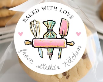 Personalized Stickers, Business Bakery Stickers, Bakery Business Stickers, Custom Baked Goods Label, Labels for Homemade Baked Goods