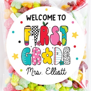 Personalized Teacher Labels, Labels for Teachers, Welcome to Class Stickers, Stickers for Teachers, 4 Sizes, Welcome to Grade, Classroom