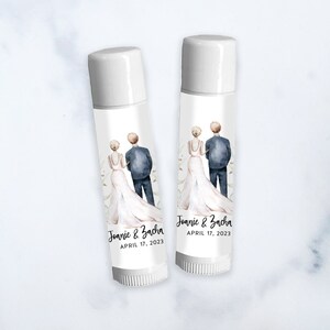 Personalisierte Hochzeitspaar Lippenbalsam Etiketten, Personalisierte Brautpaare Aufkleber, Personalisierte Brautpaare, Hochzeit Gastgeschenke, Lippenbalsam