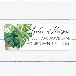 Personalized Floral Return Address Labels, Custom Printed Self-Adhesive Address Stickers, Elegant Envelope Labels for Mail & Invitations