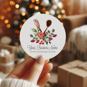 Personalized Stickers, Christmas Bakery Stickers, Bakery Business Stickers, Custom Baked Goods Label, Labels for Homemade Baked Goods
