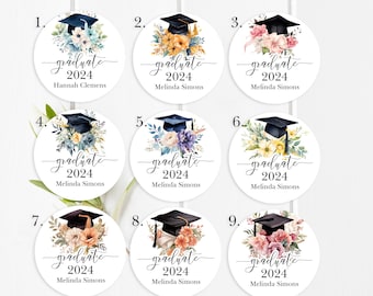 Adesivos personalizados, adesivos para festa de formatura, adesivos de anúncio de formatura, etiquetas de envelope de formatura, adesivos de formatura personalizados