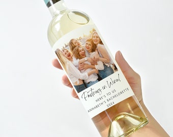 Etiquetas de vinho com foto personalizadas, etiquetas de vinho de despedida de solteira personalizadas, etiquetas de vinho de aniversário personalizadas, etiquetas de vinho impressas com foto personalizada