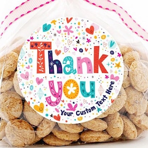 Personalized Thank You Stickers, Business Stickers, Small Business Stickers, Custom Thank You Label, Thank You Stickers, Thank You Labels