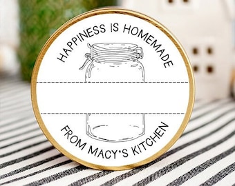 Personalized Canning Jar Stickers, Mason Jar Stickers, Personalized Food Gift Stickers, Custom Jar Label, From the Kitchen Of Stickers