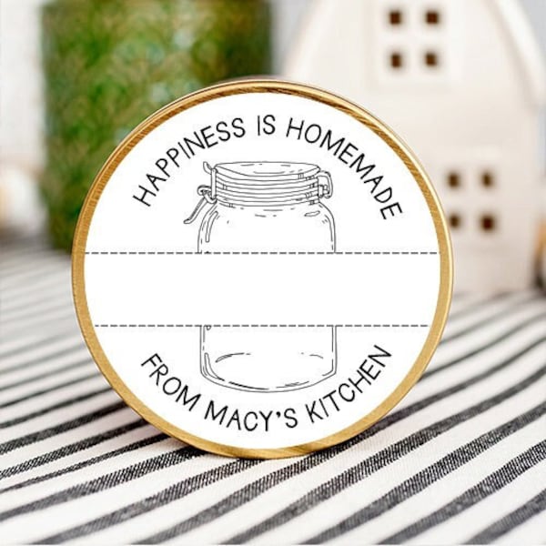 Personalized Canning Jar Stickers, Mason Jar Stickers, Personalized Food Gift Stickers, Custom Jar Label, From the Kitchen Of Stickers