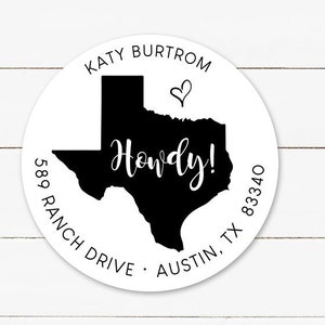 Personalized State Address Stickers, Round Custom State Address Labels, Wedding Stickers, Round Address Stickers, Choose State, Printed