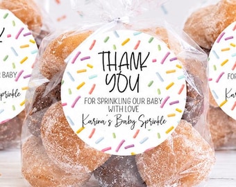 Personalized Sprinkles Baby Sprinkle Stickers, Sprinkle Theme Baby Shower Stickers, Party Favor Labels, Customized , 4 Sizes, Baby Sprinkles
