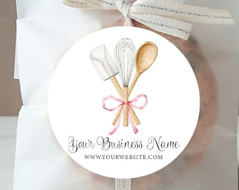 Pegatinas personalizadas, pegatinas de panadería de negocios, pegatinas de negocios de panadería, etiquetas de productos horneados personalizados, etiquetas para productos horneados caseros