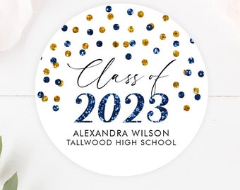 Adesivos personalizados, adesivos para festa de formatura, adesivos de anúncio de formatura, etiquetas de envelope de formatura, adesivos de formatura personalizados